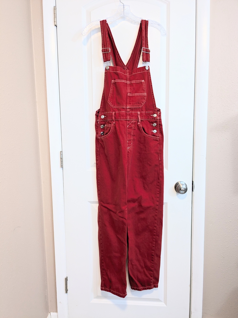 We The Free Red Overalls Size XS Used